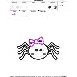Girl Spider Applique Design Pattern-3