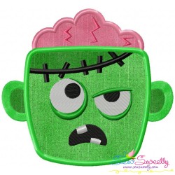 Zombie Face Applique Design Pattern-1