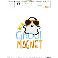 Ghoul Magnet Lettering Embroidery Design Pattern-2