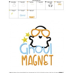 Ghoul Magnet Lettering Applique Design Pattern-4