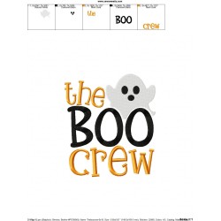 The Boo Crew-2 Lettering Embroidery Design Pattern-2