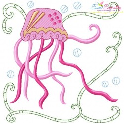 Sea Life Blocks Embroidery Design Bundle-9