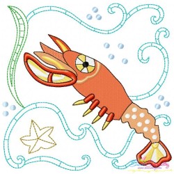 Sea Life Blocks Embroidery Design Bundle-4