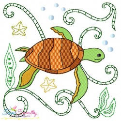 Sea Life Blocks Embroidery Design Bundle-2