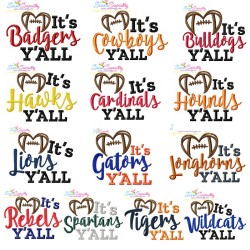 It's Football Y'all Embroidery Design Bundle-1