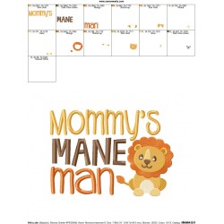 Mommy's Mane Man Embroidery Design Pattern-4
