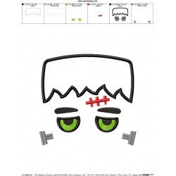 Halloween Face- Frank- Applique Design Pattern-2