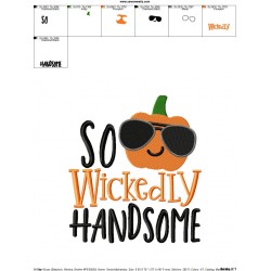 So Wickedly Handsome Lettering Embroidery Design Pattern-2