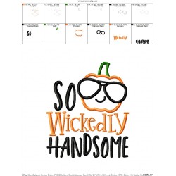 So Wickedly Handsome Lettering Applique Design Pattern-2