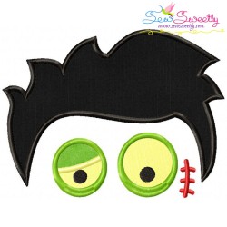 Halloween Face- Zombie- Applique Design Pattern-1