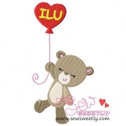 Valentine Bear-1 Embroidery Design Pattern-1