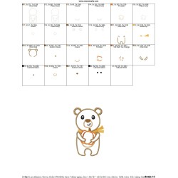 Fall Bear Boy Applique Design Pattern-2