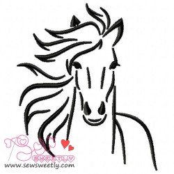 Horse-1 Embroidery Design Pattern-3