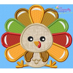 Sitting Turkey Boy Applique Design Pattern-1