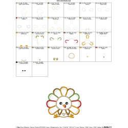 Sitting Turkey Boy Applique Design Pattern-2