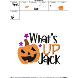 What's Up Jack Lettering Embroidery Design Pattern-2
