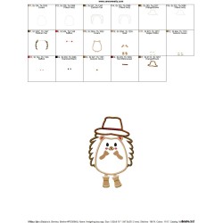 Hedgehog- Boy Applique Design Pattern-2