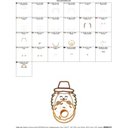 Hedgehog Boy With Donut Applique Design Pattern-2