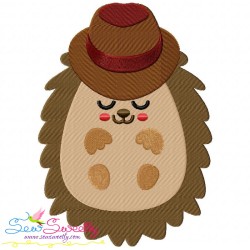 Hedgehog- Boy Sleeping Embroidery Design Pattern-1