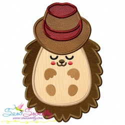 Hedgehog- Boy Sleeping Applique Design Pattern-1