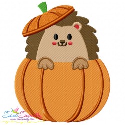 Fall Hedgehogs Boy Fill Embroidery Design Bundle-6