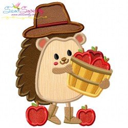 Fall Hedgehogs Boy Applique Design Bundle-2