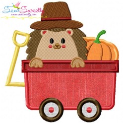 Fall Hedgehogs Boy Applique Design Bundle-10