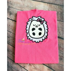 Hedgehog Girl Sleeping Applique Design Pattern-3