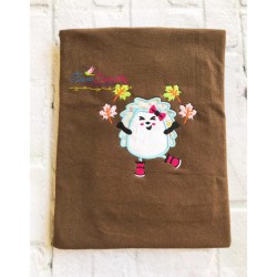 Hedgehog Girl Leaves Applique Design Pattern-2