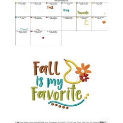 Fall Is My Favorite Lettering Applique Design Pattern-2