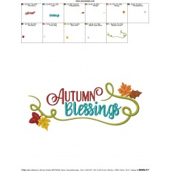 Autumn Blessings Lettering Embroidery Design Pattern-2