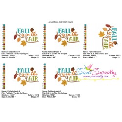 Fall is in The Air Lettering Embroidery Design Pattern-2