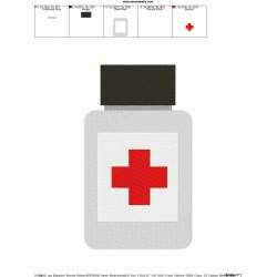 Medicine Bottle Embroidery Design Pattern-3