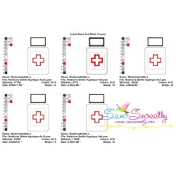 Medicine Bottle Applique Design Pattern-2