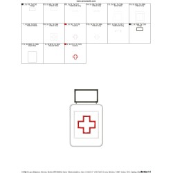 Medicine Bottle Applique Design Pattern-3