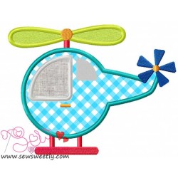 Helicopter-1 Applique Design Pattern-1