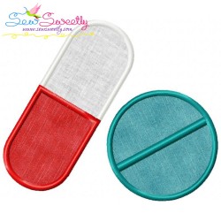 Medical Pills Applique Design Pattern-1
