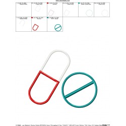 Medical Pills Applique Design Pattern-3