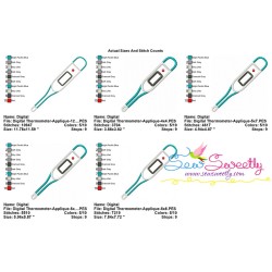 Digital Thermometer Applique Design Pattern-2
