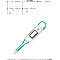 Digital Thermometer Applique Design Pattern-3