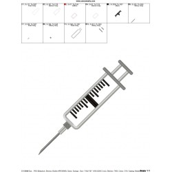 Syringe Applique Design Pattern-3