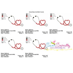 Stethoscope Embroidery Design Pattern-2