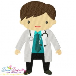 Little Boy Doctor Embroidery Design Pattern-1