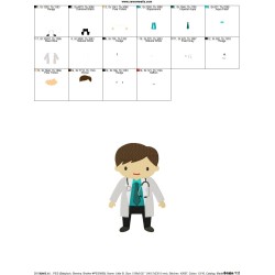 Little Boy Doctor Embroidery Design Pattern-3