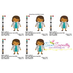 Little Girl Doctor Embroidery Design Pattern-2