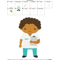 Little Boy Nurse Embroidery Design Pattern-3
