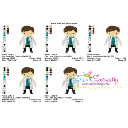 Little Boy Doctor Embroidery Design Pattern-2