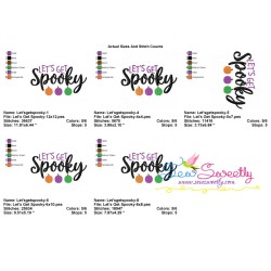 Let's Get Spooky Lettering Embroidery Design Pattern-2