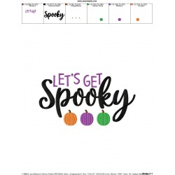 Let's Get Spooky Lettering Embroidery Design Pattern-3