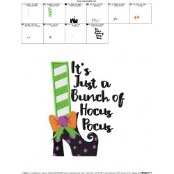 It's Just a Bunch of Hocus Pocus Lettering Embroidery Design Pattern-3